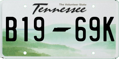 TN license plate B1969K