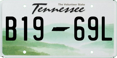 TN license plate B1969L