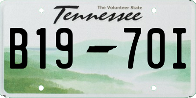 TN license plate B1970I
