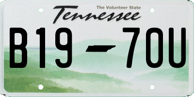 TN license plate B1970U