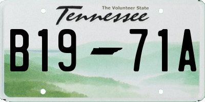 TN license plate B1971A