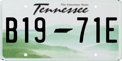 TN license plate B1971E