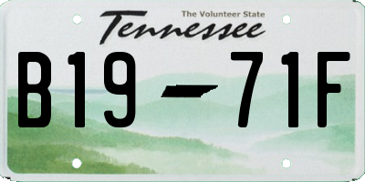 TN license plate B1971F