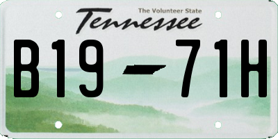 TN license plate B1971H