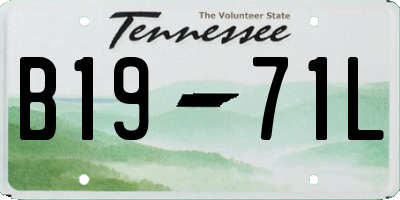 TN license plate B1971L