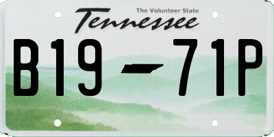 TN license plate B1971P
