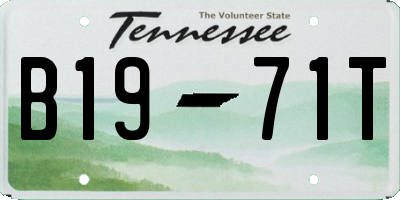 TN license plate B1971T