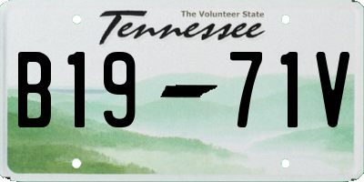 TN license plate B1971V