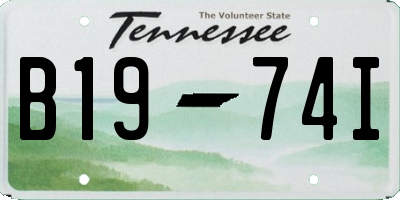 TN license plate B1974I