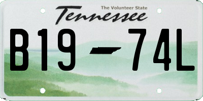 TN license plate B1974L