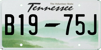 TN license plate B1975J