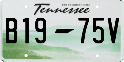 TN license plate B1975V