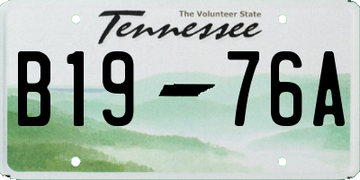 TN license plate B1976A