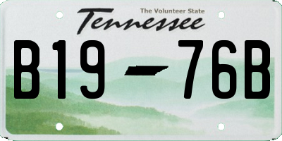 TN license plate B1976B