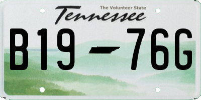 TN license plate B1976G