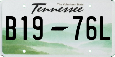 TN license plate B1976L