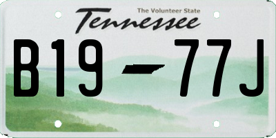 TN license plate B1977J