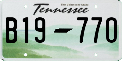 TN license plate B1977O
