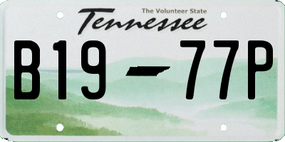 TN license plate B1977P