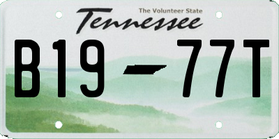 TN license plate B1977T