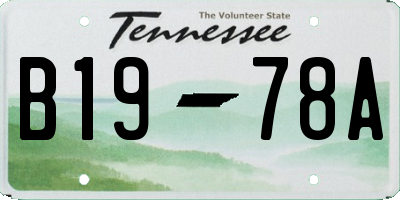 TN license plate B1978A