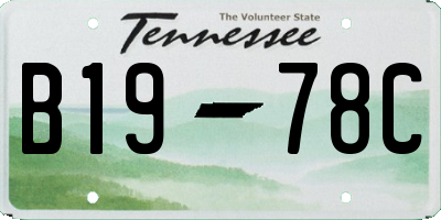 TN license plate B1978C