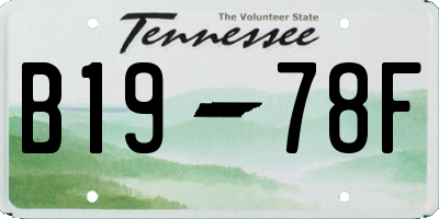 TN license plate B1978F