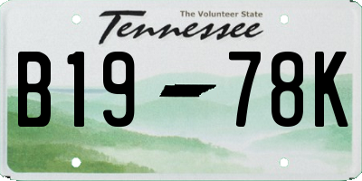 TN license plate B1978K