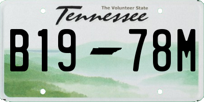 TN license plate B1978M