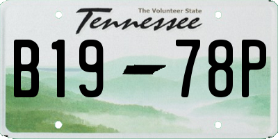 TN license plate B1978P