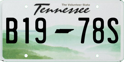 TN license plate B1978S