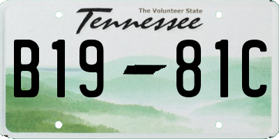 TN license plate B1981C