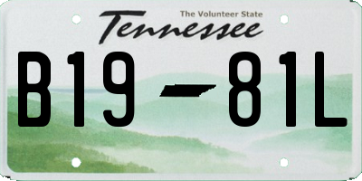 TN license plate B1981L