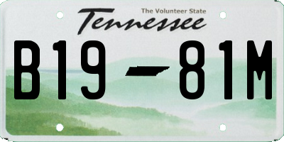 TN license plate B1981M