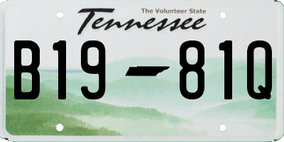 TN license plate B1981Q