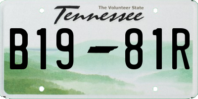 TN license plate B1981R