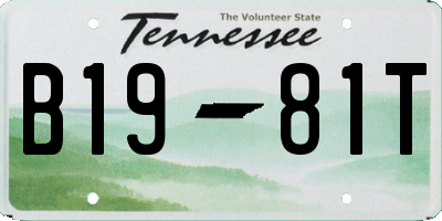 TN license plate B1981T