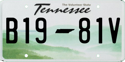 TN license plate B1981V