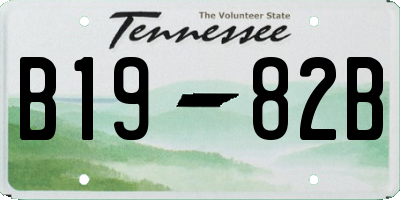 TN license plate B1982B