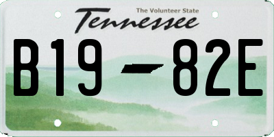 TN license plate B1982E