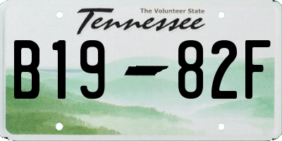 TN license plate B1982F