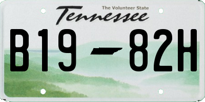 TN license plate B1982H