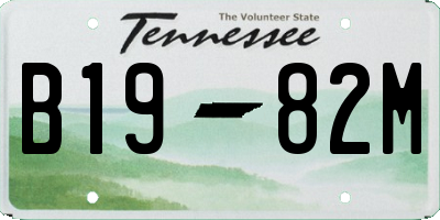 TN license plate B1982M