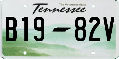 TN license plate B1982V