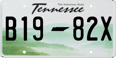 TN license plate B1982X