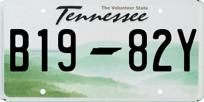 TN license plate B1982Y