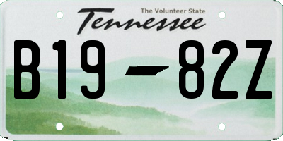 TN license plate B1982Z