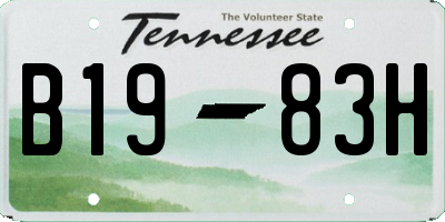 TN license plate B1983H
