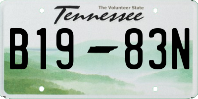TN license plate B1983N