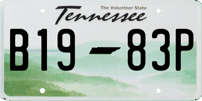 TN license plate B1983P